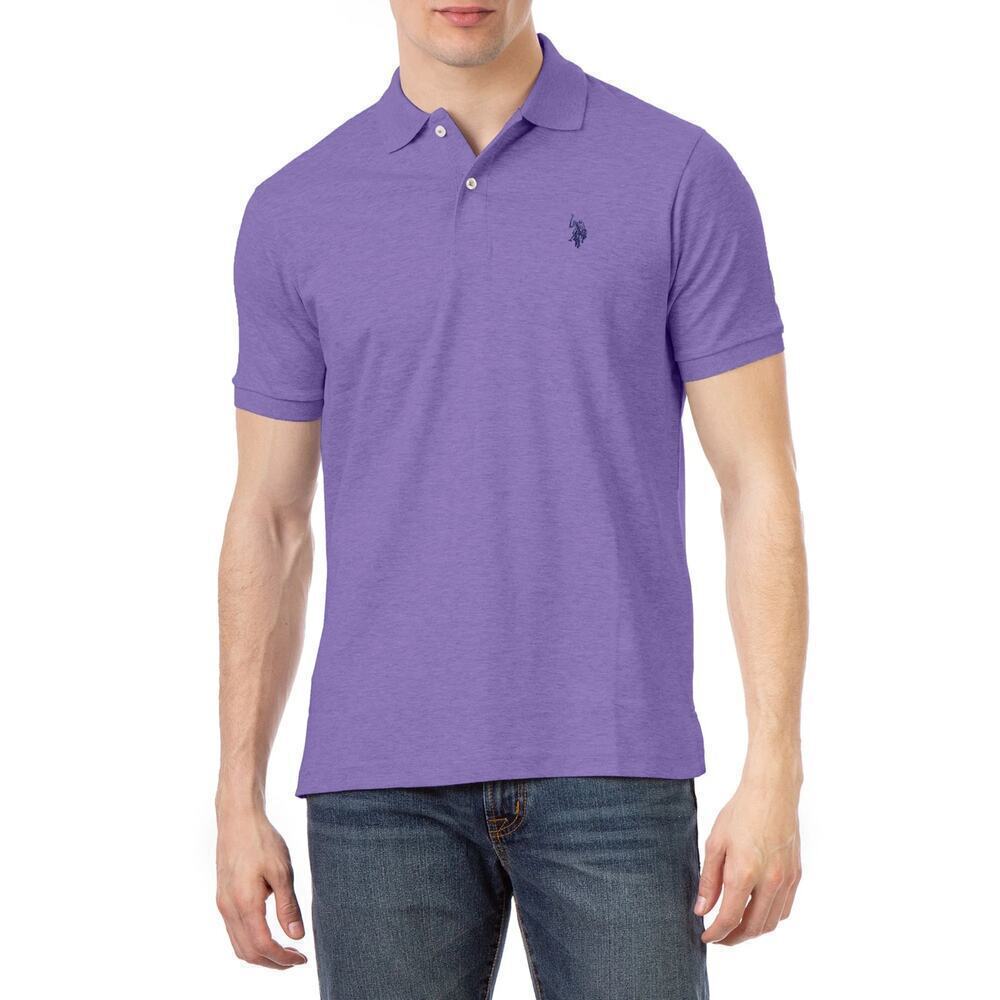 U.S. Polo Assn. Men's Interlock Polo Shirt Lavender Heather Size L